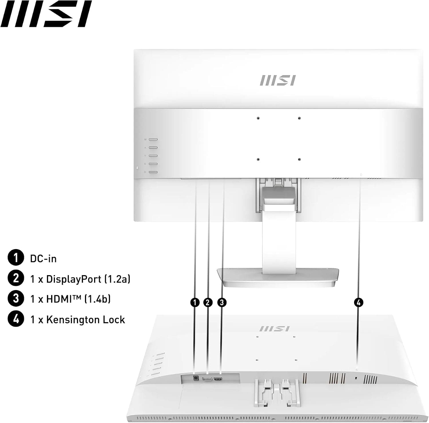 LED 24" MSI PRO MP2412W 23.8" FHD VA 100HZ 1MS