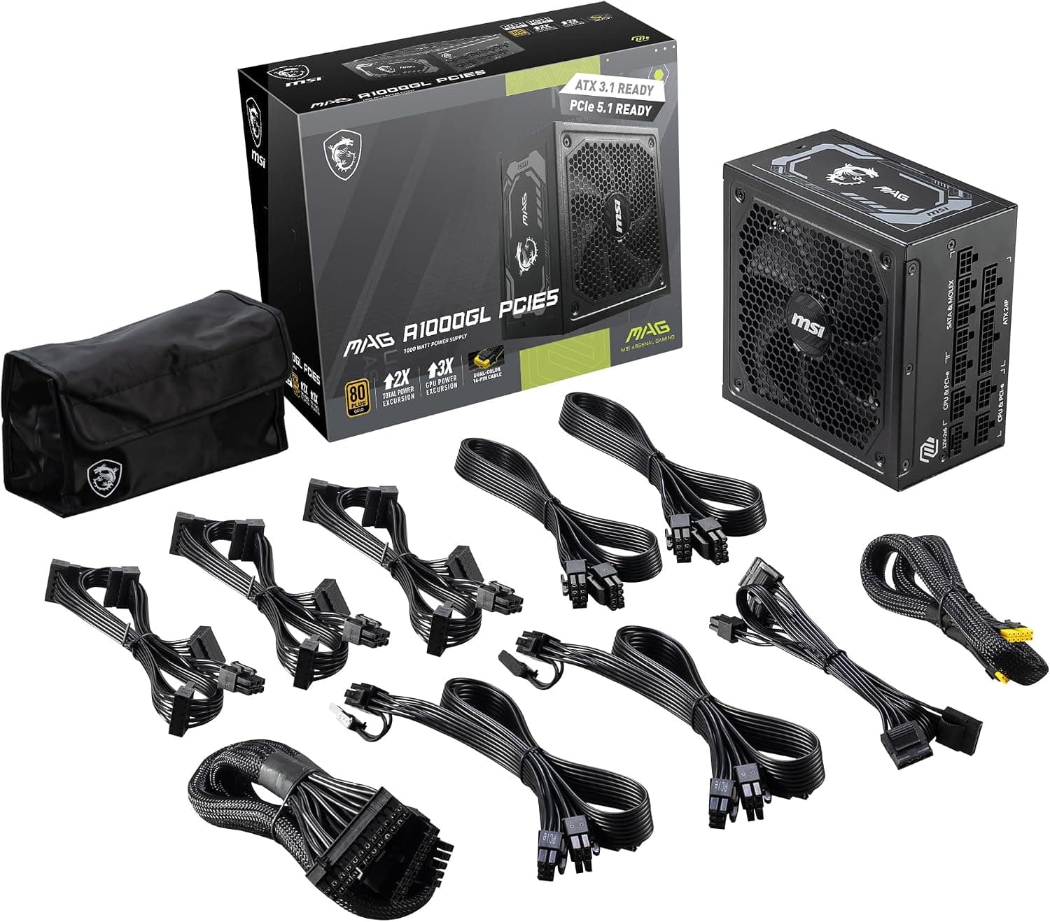 Power Supply MSI MAG A1000GL PCIe5 1000W