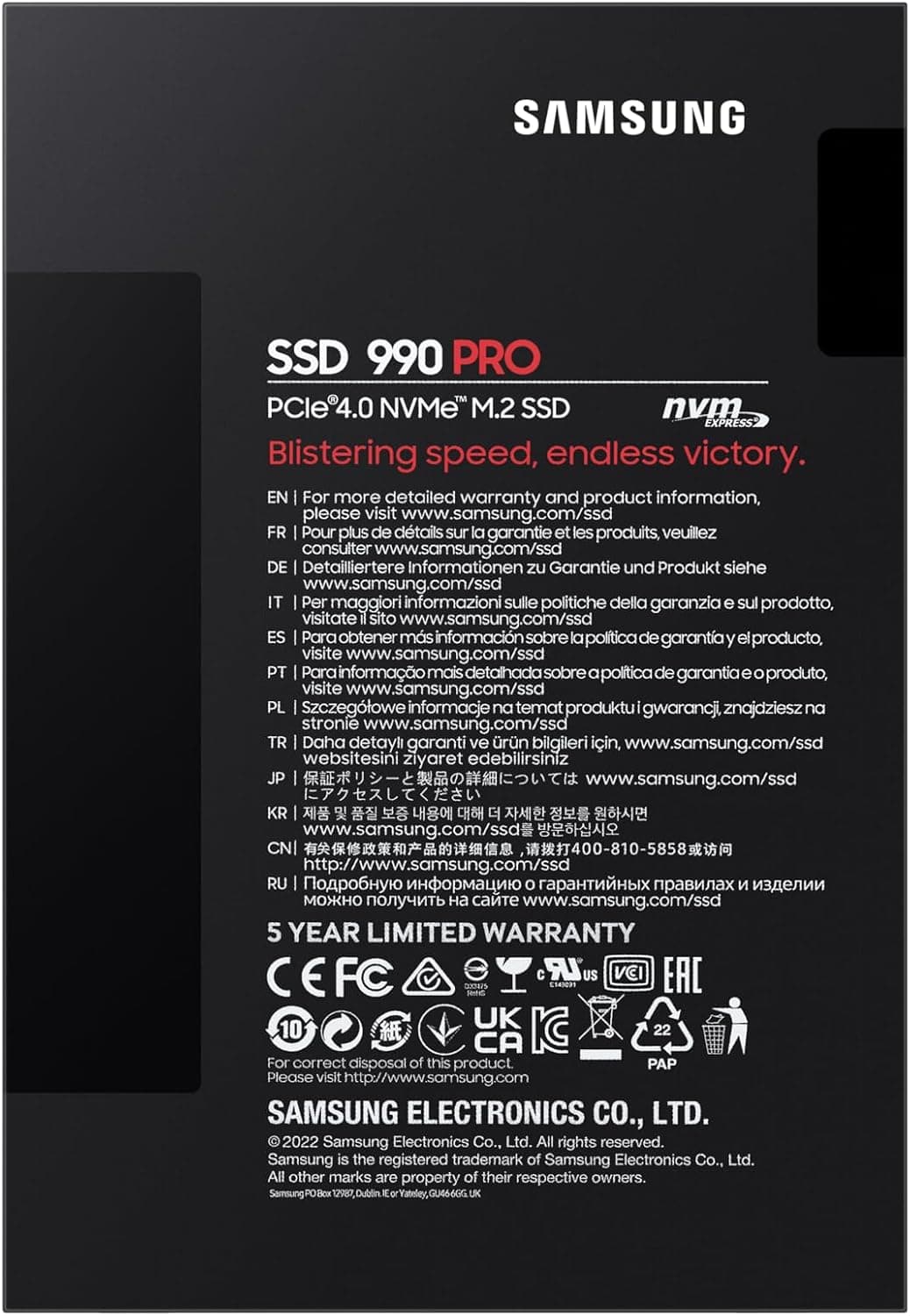 Samsung 990 PRO 4TB NVMe SSD
