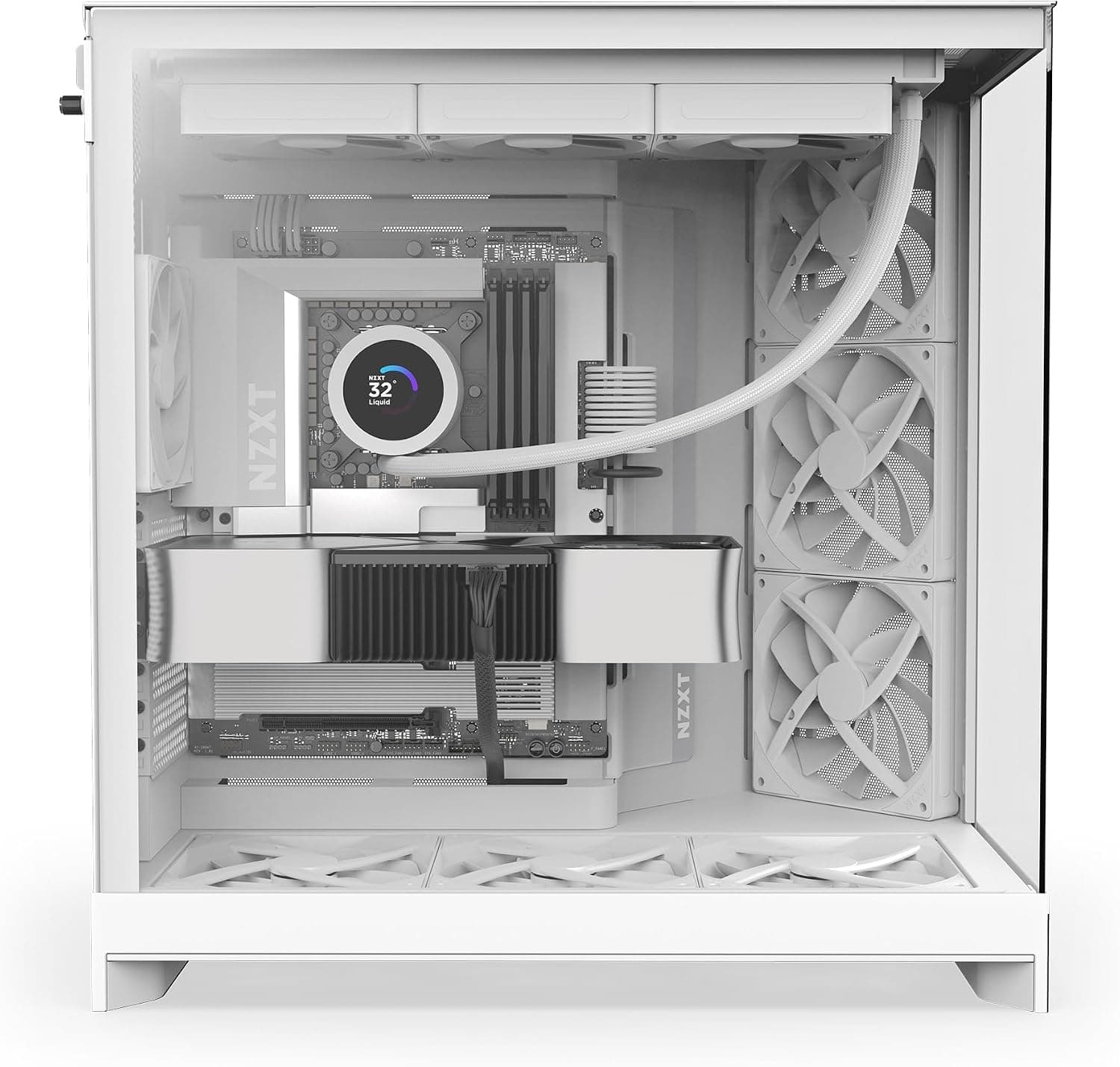 NZXT H9 FLOW RGB WHITE MID
