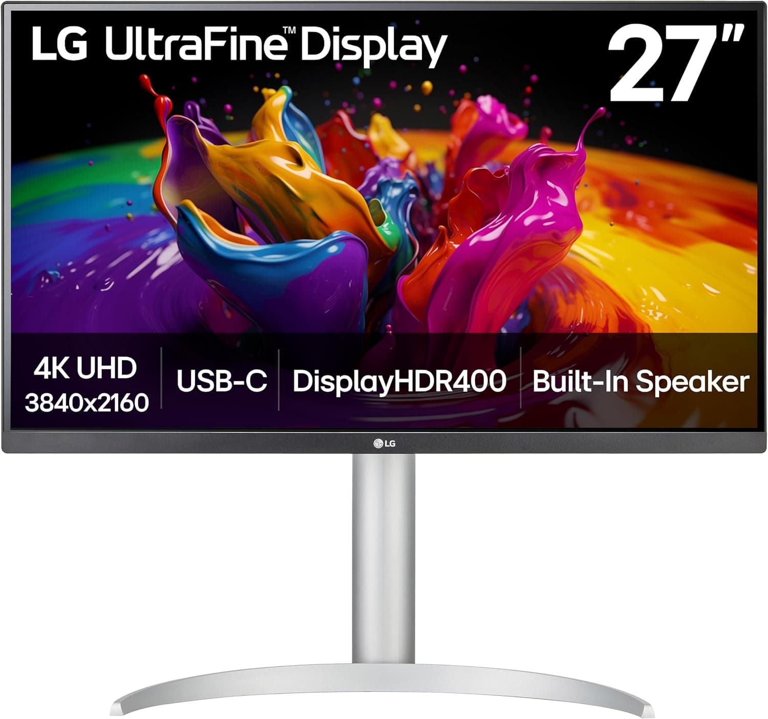 LED 27" LG 27UP850K-WA ULTRAFINE 4K (3840x2160), IPS, 60Hz, 5Ms, HDMI, DP, USB-C, HEADPHONE OUT, SPEAKER, READER MODE, HDR10, TILT-HEIGHT-PIVOT STAND