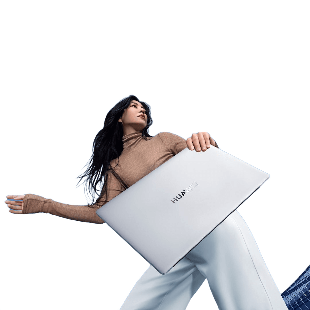 Professional holding a laptop