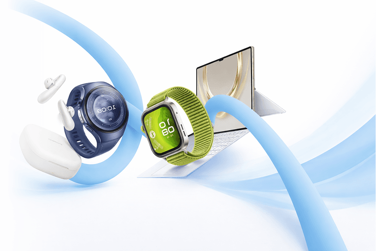 Smart watch, earbuds and laptop ready for repair
