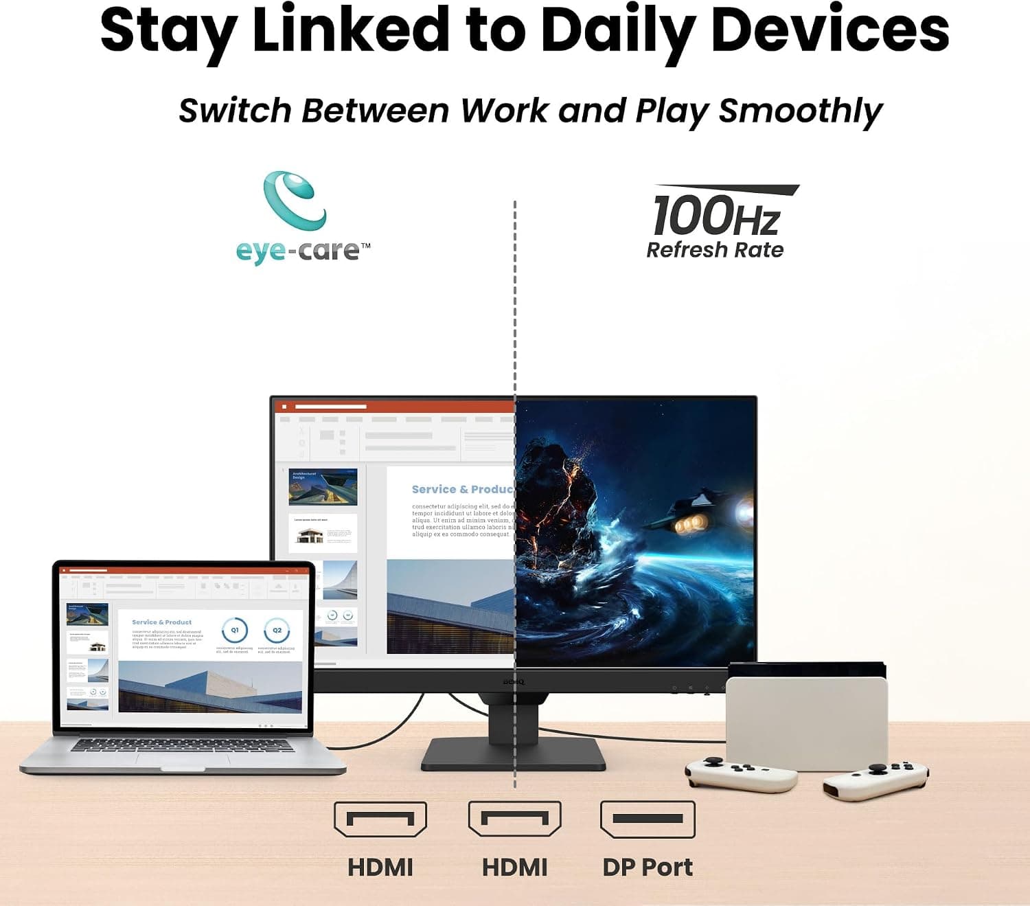LED 24" BENQ GW2490 IPS FHD 100HZ