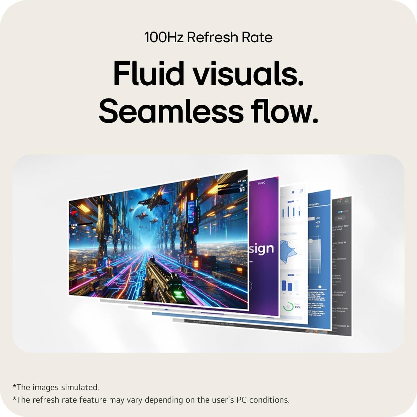 LG 22U401A-B 22" FHD 100Hz Monitor