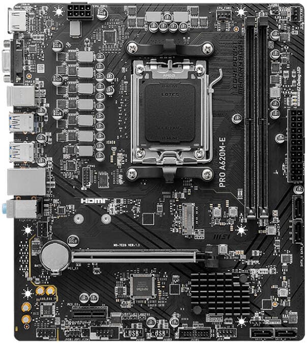 MB MSI Pro A620M-E MATX AM5