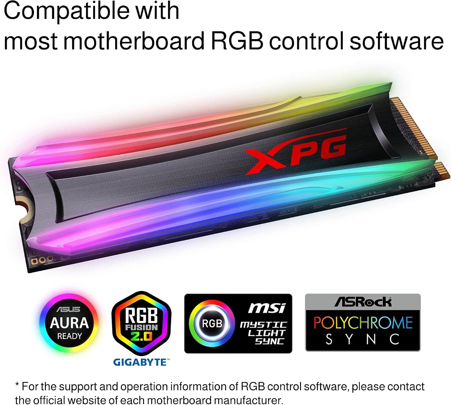 XPG SPECTRIX S40G RGB 512GB NVMe SSD