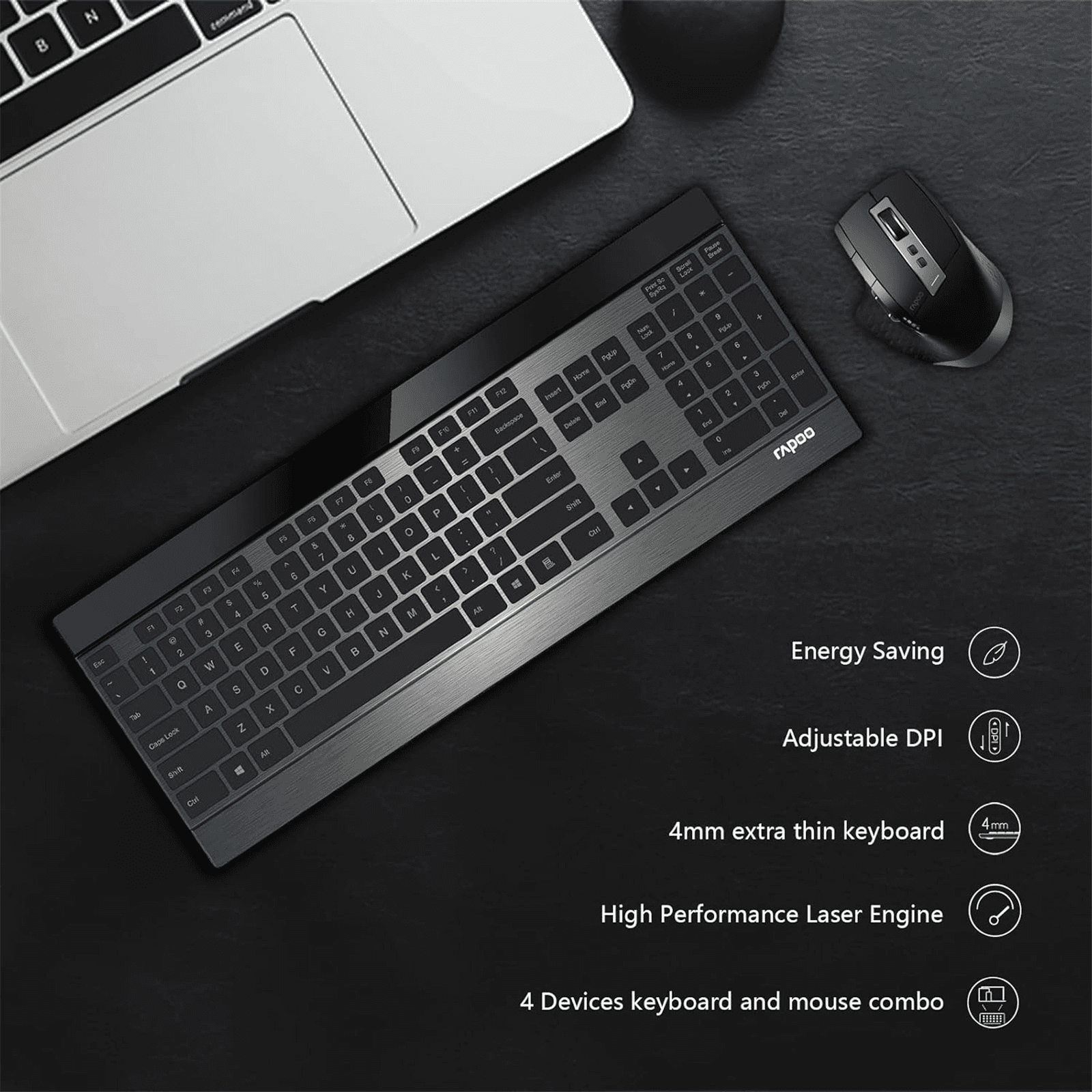 Rapoo 9900M Wireless (Black)
